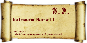 Weinwurm Marcell névjegykártya